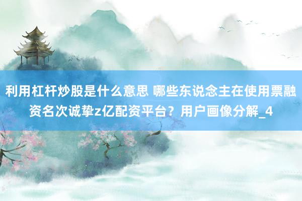 利用杠杆炒股是什么意思 哪些东说念主在使用票融资名次诚挚z亿配资平台？用户画像分解_4