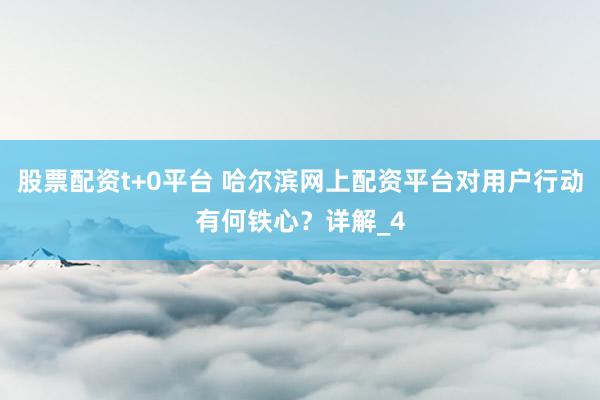股票配资t+0平台 哈尔滨网上配资平台对用户行动有何铁心?详解_4