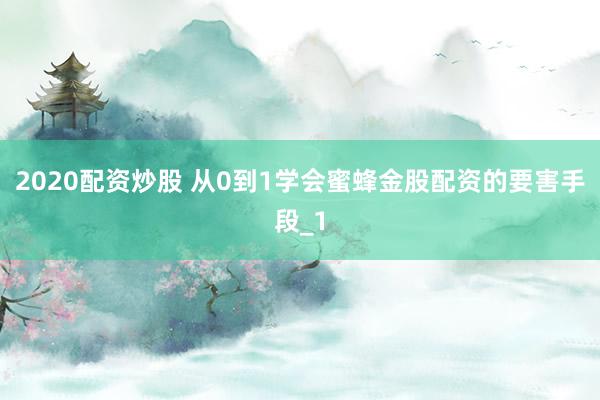 2020配资炒股 从0到1学会蜜蜂金股配资的要害手段_1