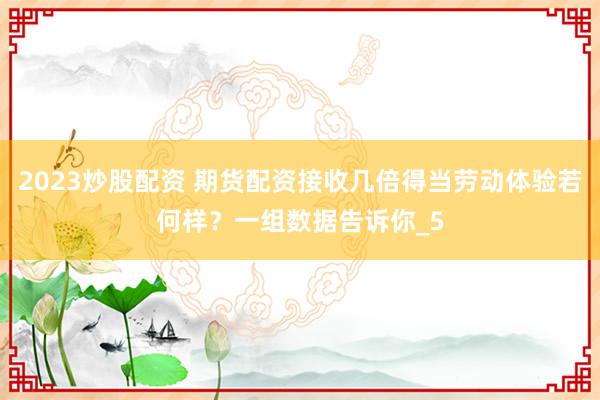 2023炒股配资 期货配资接收几倍得当劳动体验若何样？一组数据告诉你_5