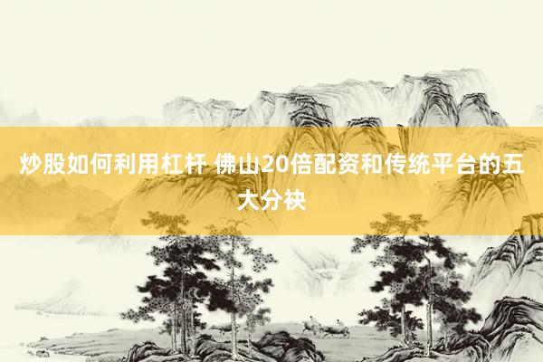 炒股如何利用杠杆 佛山20倍配资和传统平台的五大分袂
