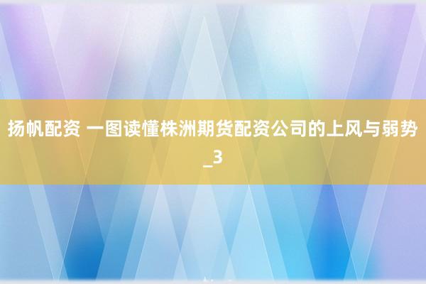 扬帆配资 一图读懂株洲期货配资公司的上风与弱势_3