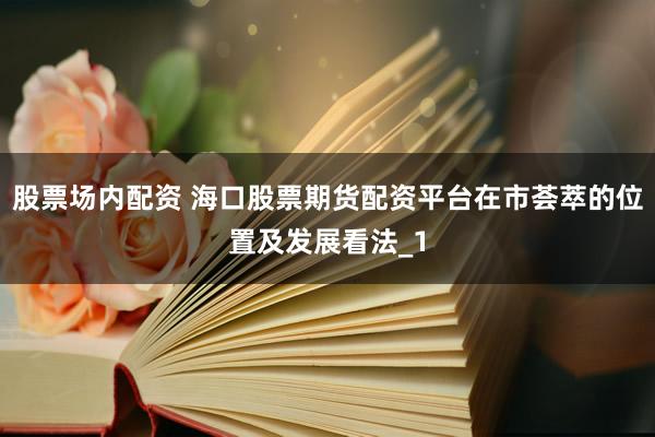 股票场内配资 海口股票期货配资平台在市荟萃的位置及发展看法_1